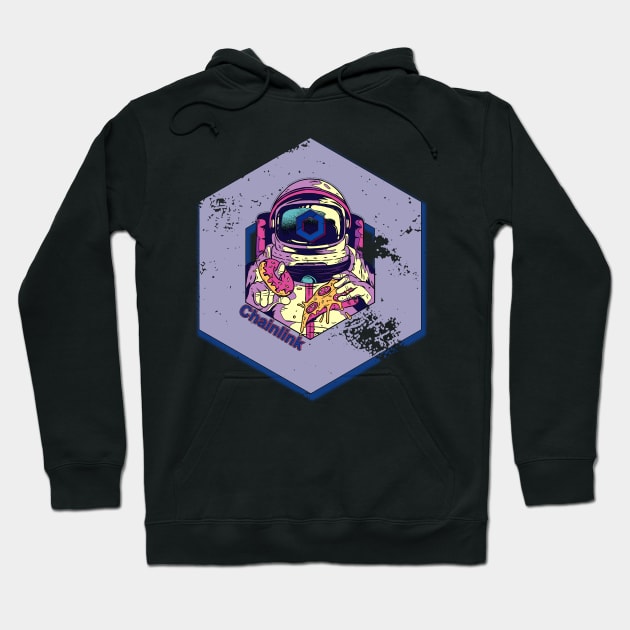 Chainlink Cryptocurrency DeFi LINK Crypto Astronaut Hoodie by BitcoinSweatshirts